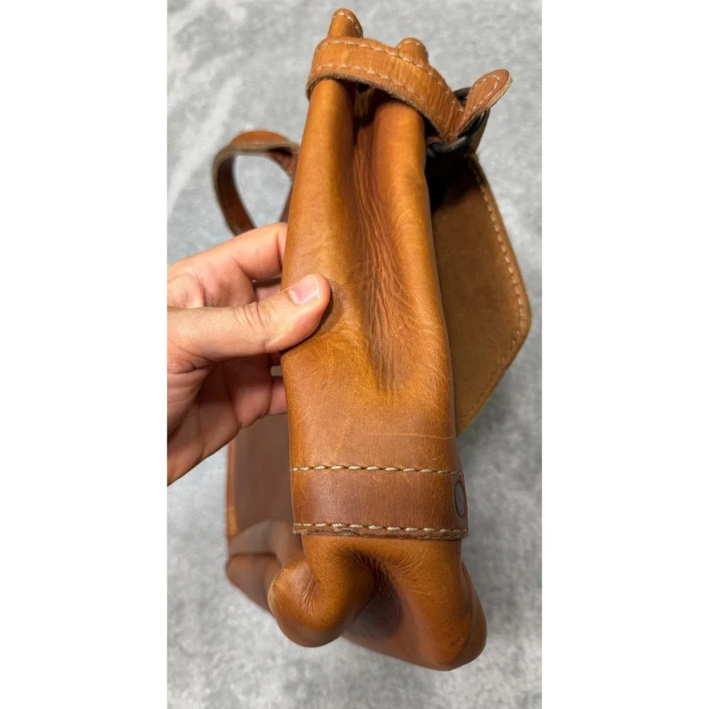 Tahoe Classics Brown Bag Co Saddle Leather Briefcase Messenger Bag Made In USA
